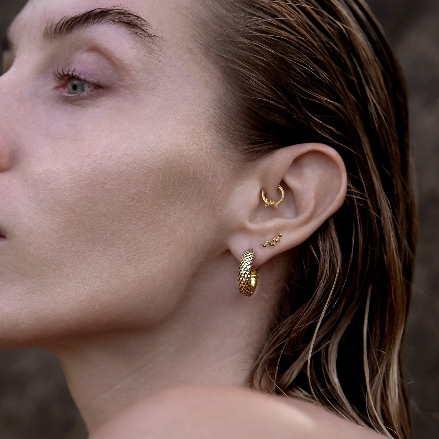ear stack in gold