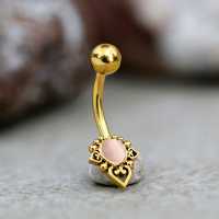 Rose Cat Eye Crown Lotus Belly Piercing