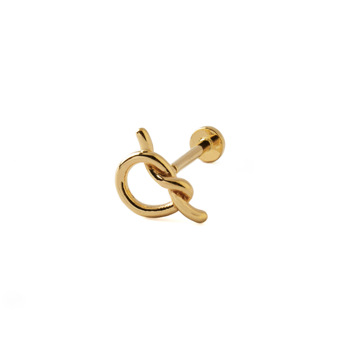 Gold Knot Labret | 14k Gold Knot Labret | Flat-Back Labret | Tribu