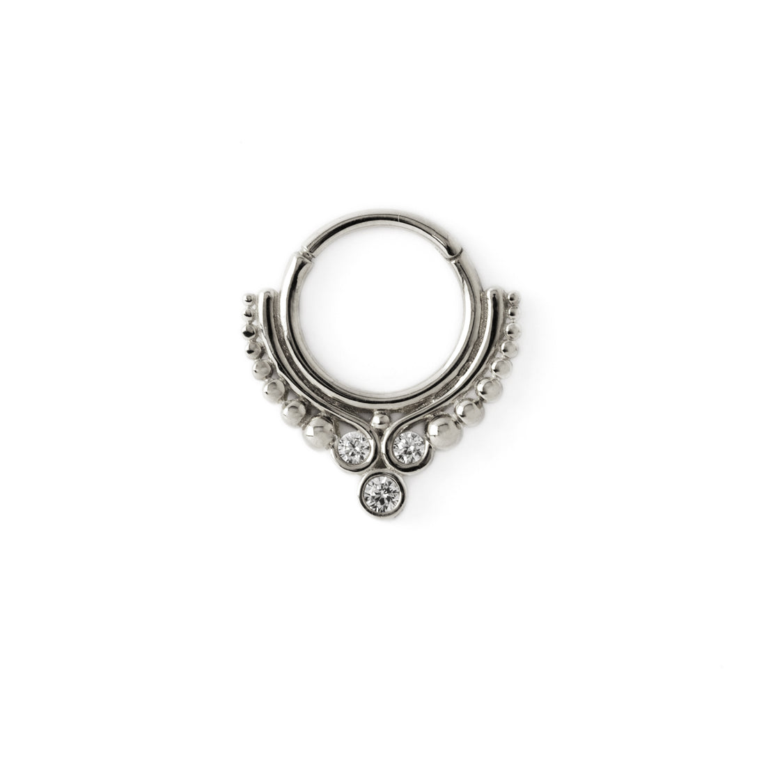 14K White Gold Maharani Septum Clicker