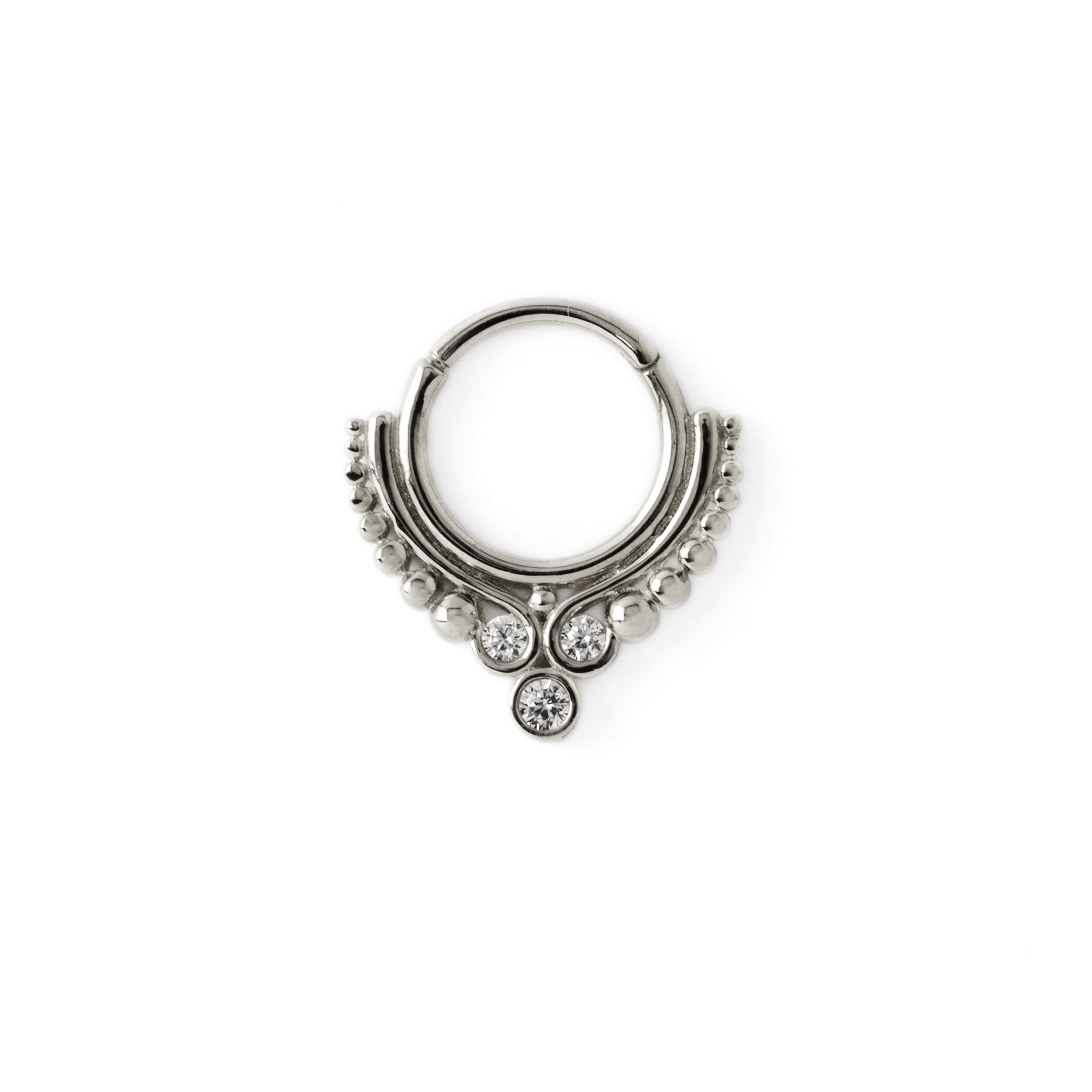 14K White Gold Maharani Septum Clicker