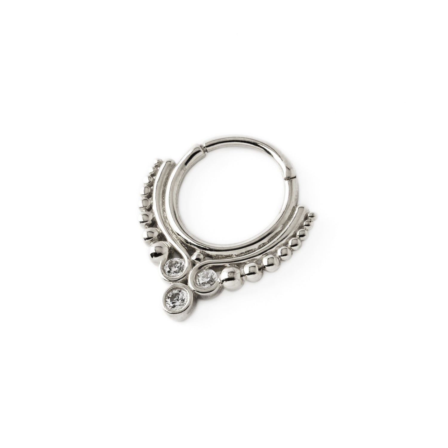 14K White Gold Maharani Septum Clicker