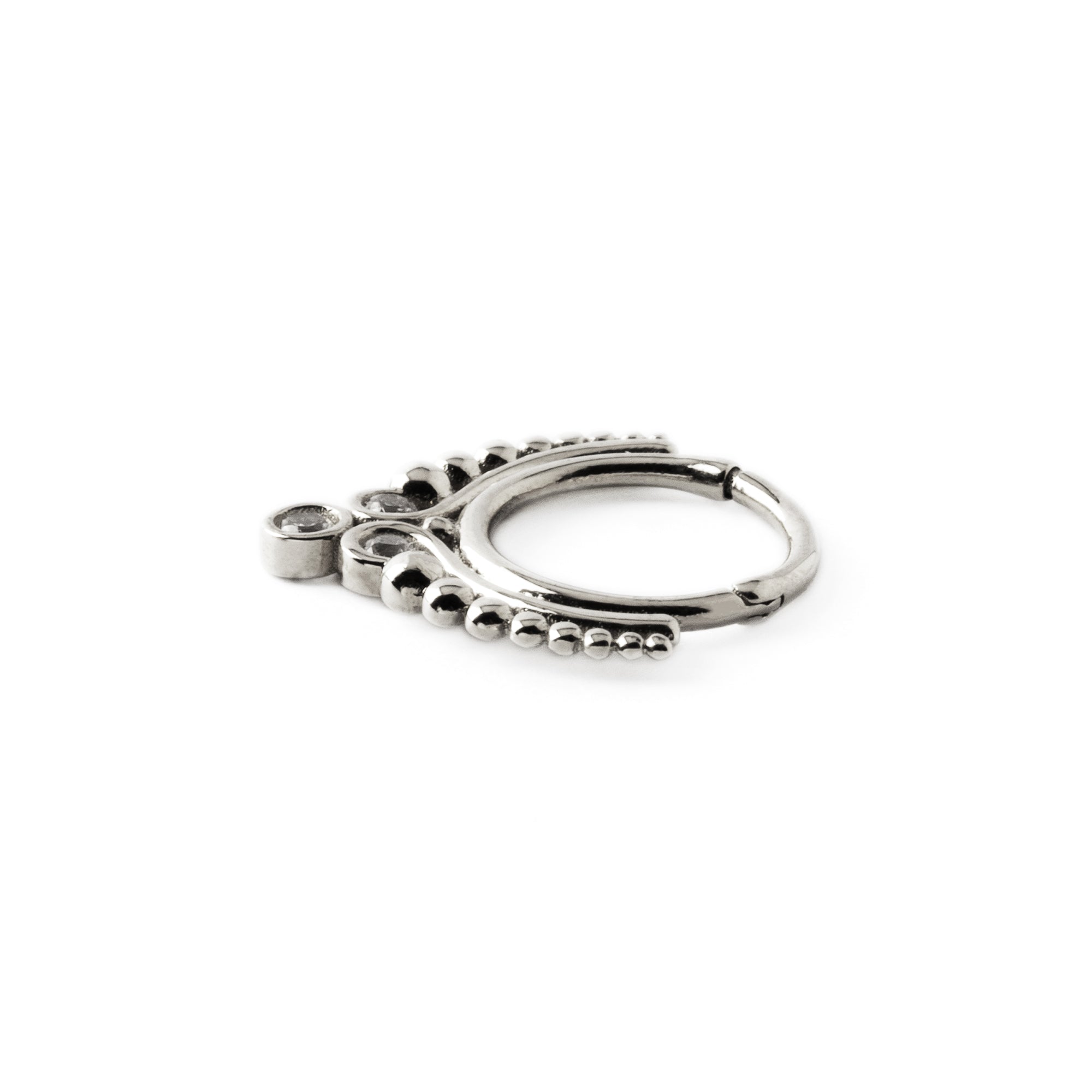 14K White Gold Maharani Septum Clicker