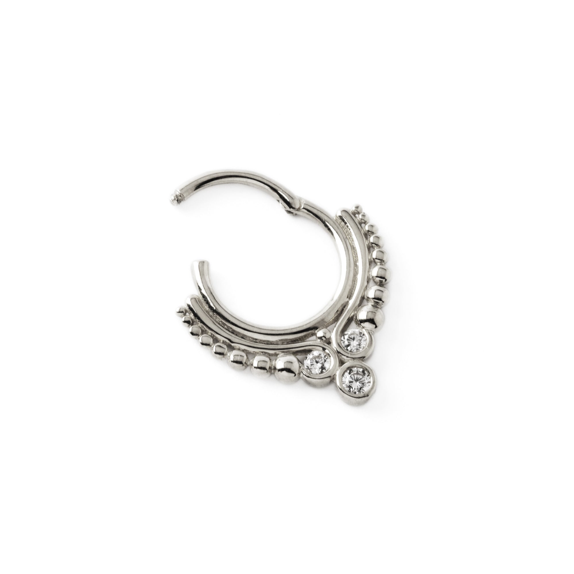 14K White Gold Maharani Septum Clicker