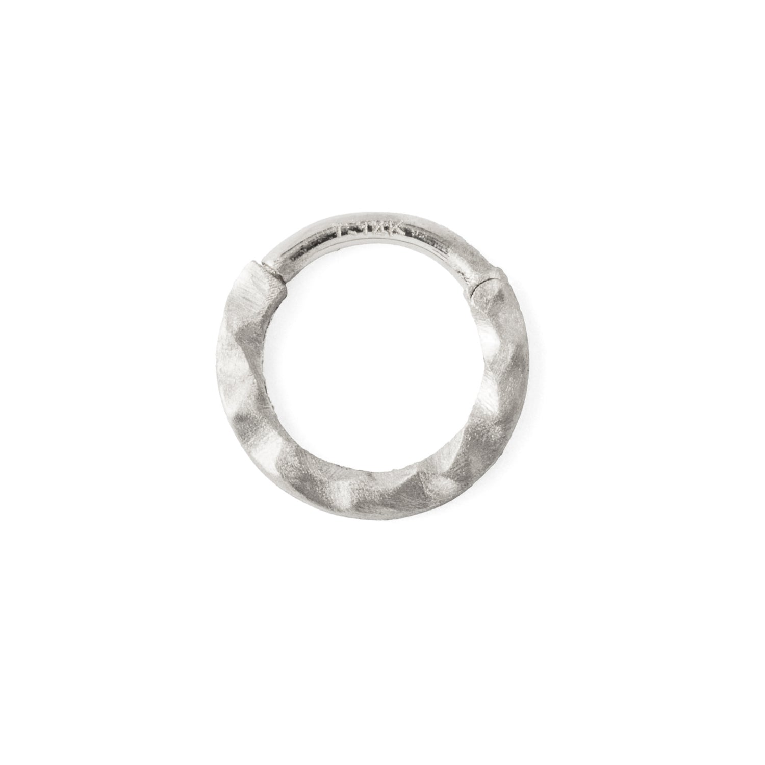 14k Gold Hammered Clicker Ring