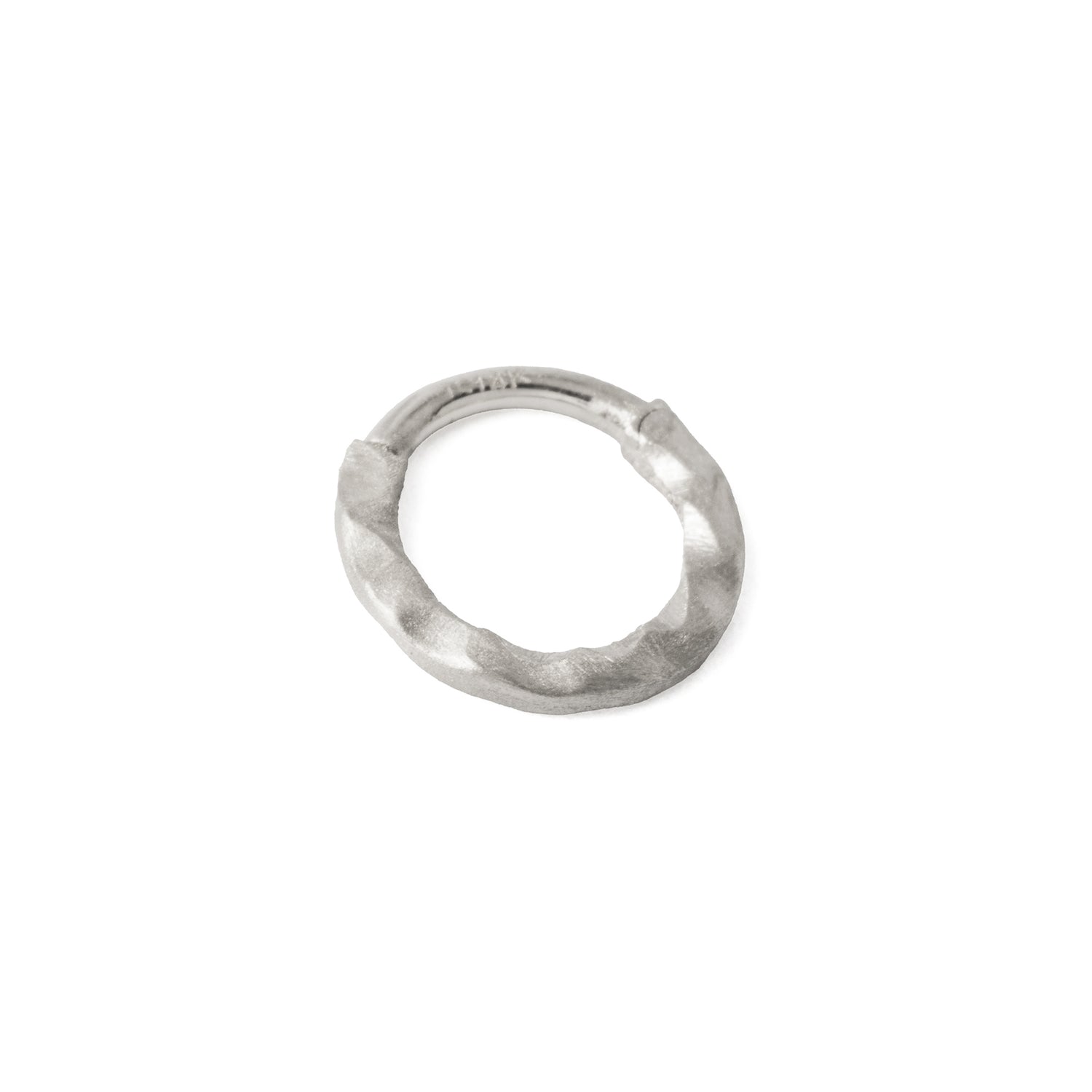 14k Gold Hammered Clicker Ring