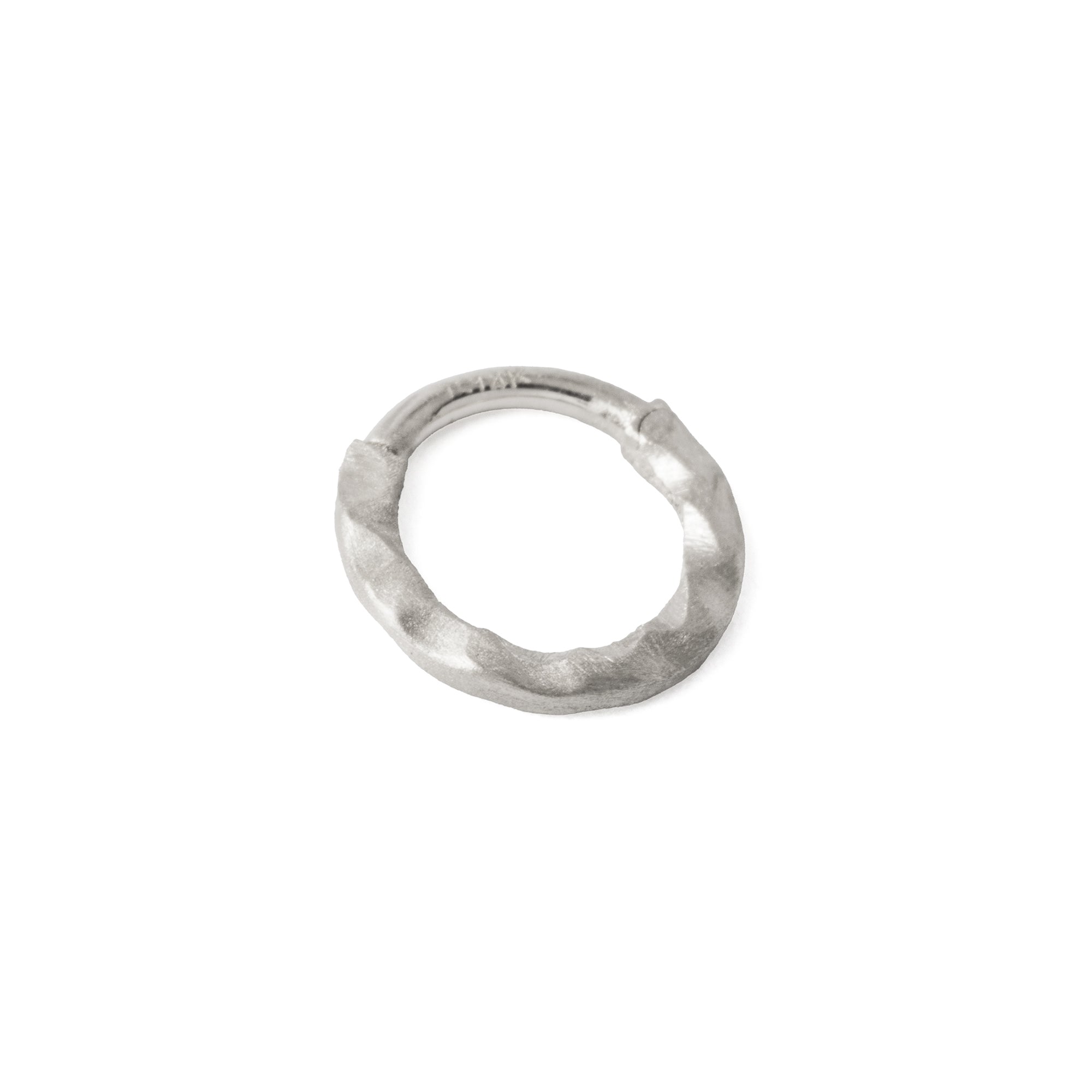 14k Gold Hammered Clicker Ring