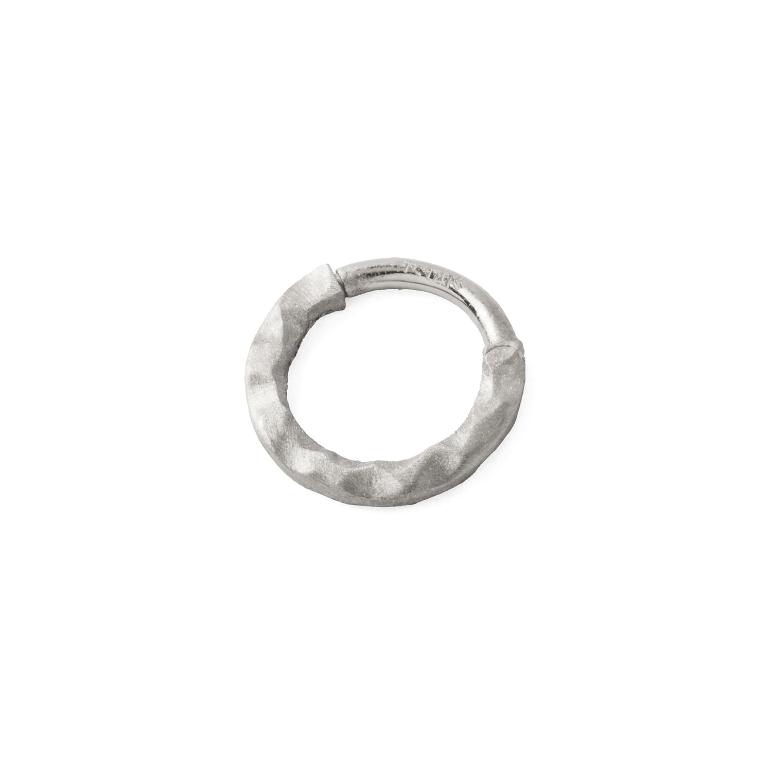14k Gold Hammered Clicker Ring