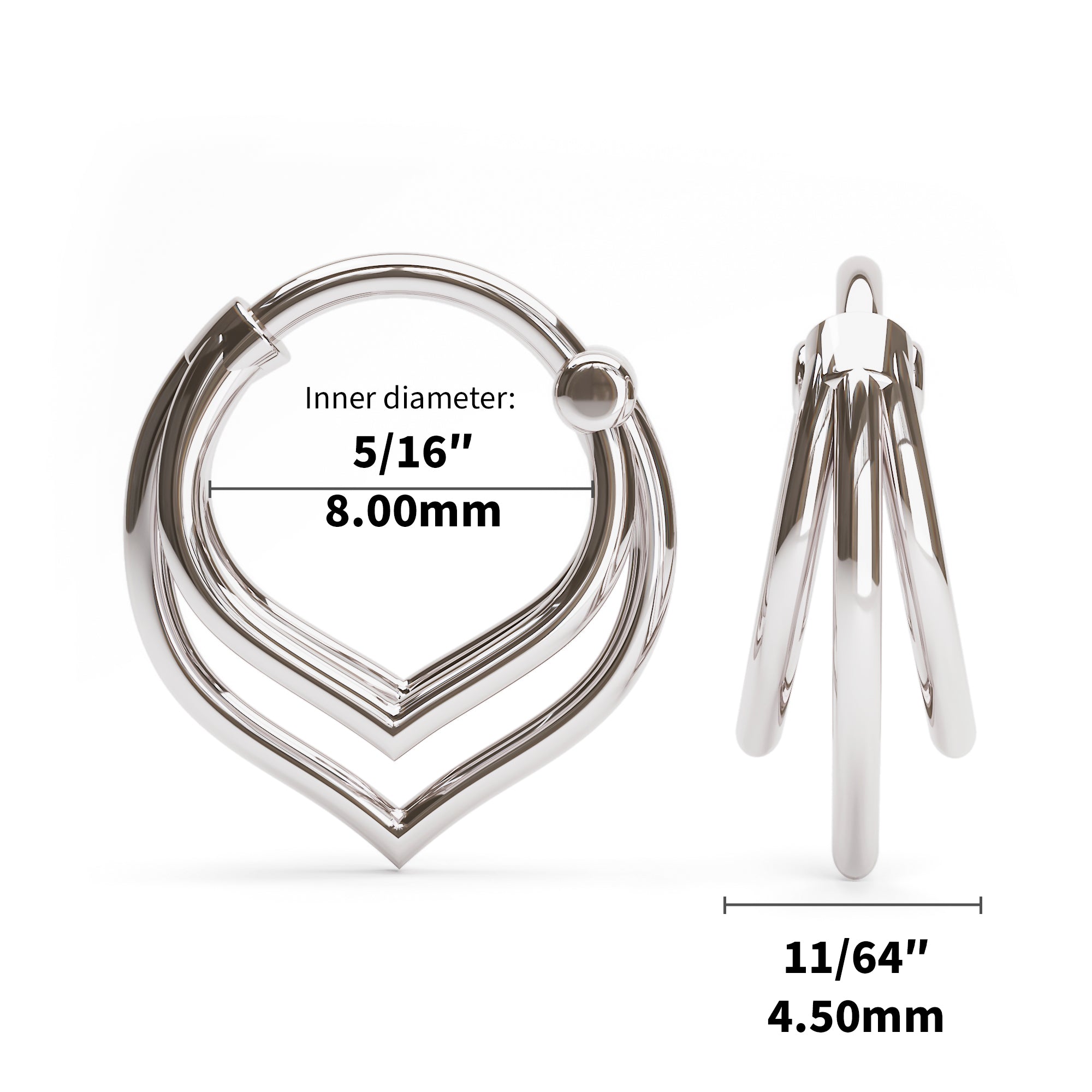 Lotus Petal Clicker Ring