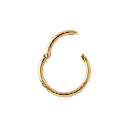 18K Gold Clicker Ring hinged open mode view