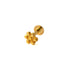 18k Gold Flower Flat Back Stud right side view