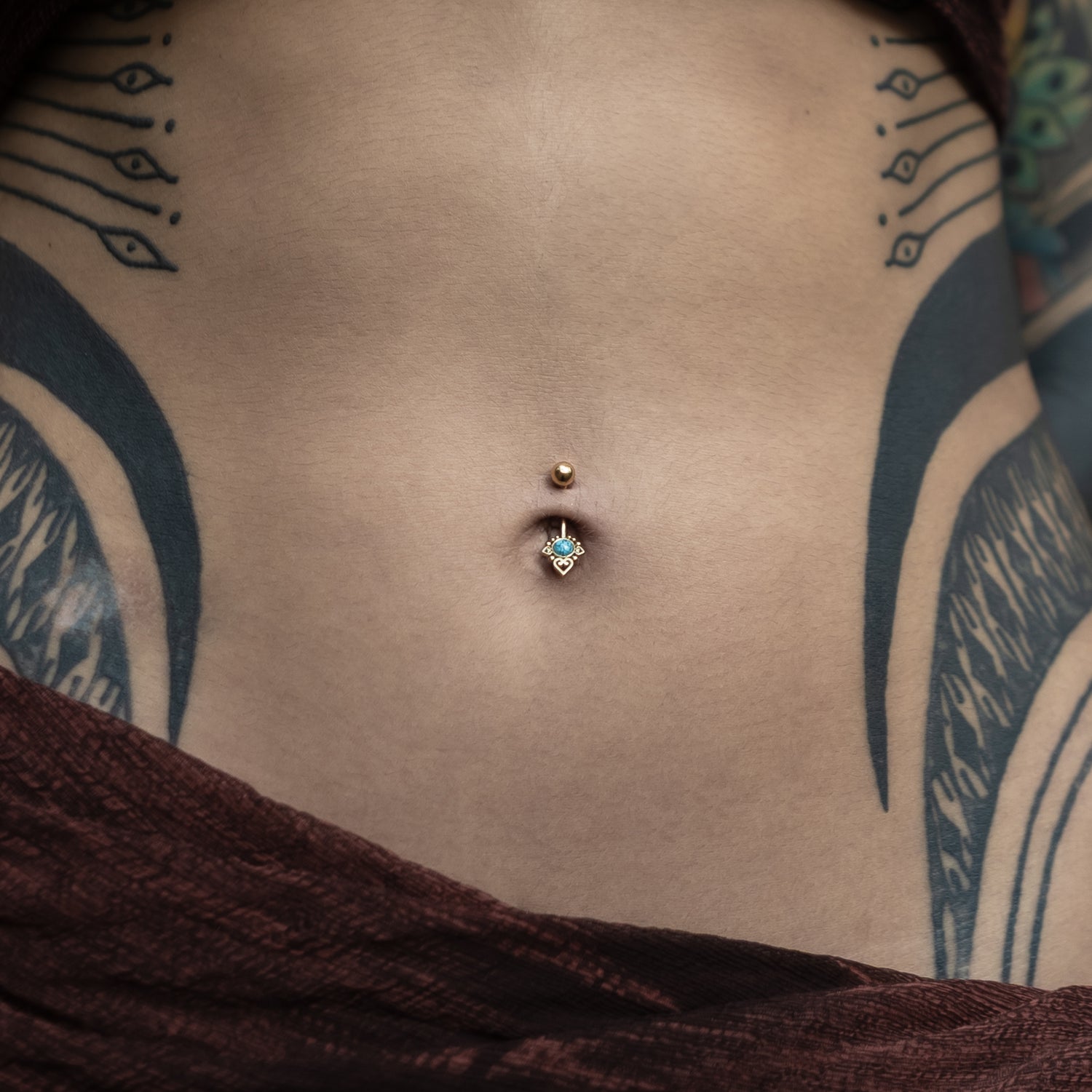Crown Lotus Belly Piercing