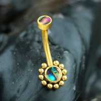 Abalone Flower Belly Piercing