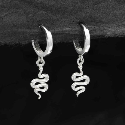 Lamia Snake Charm Huggies