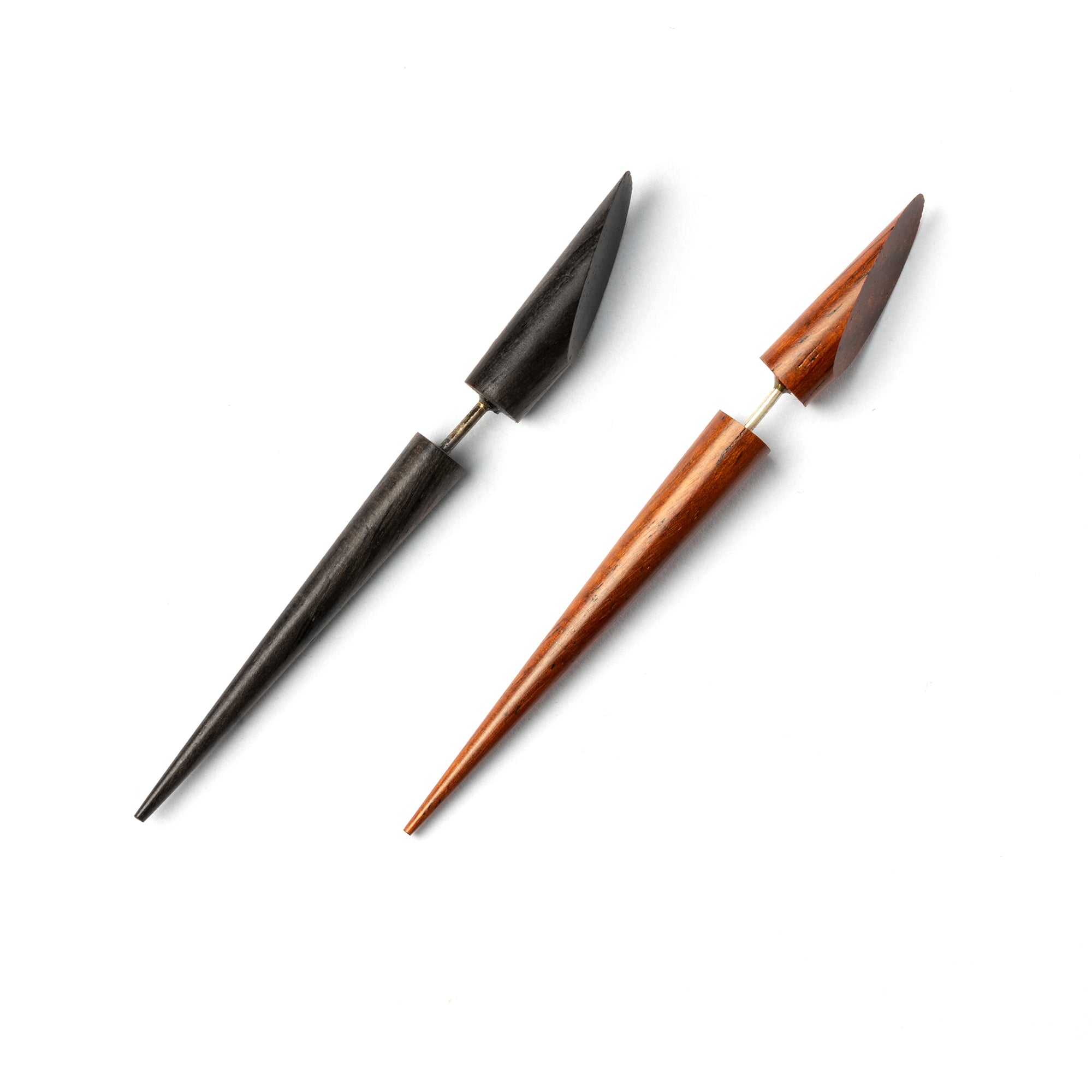 Anjuna Wood Fake Gauge Earrings