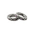 Pair of Ashara Silver Clicker Rings with Amethyst on top of each other