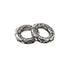 Pair of Ashara Silver Clicker Rings with Amethyst on top of each other