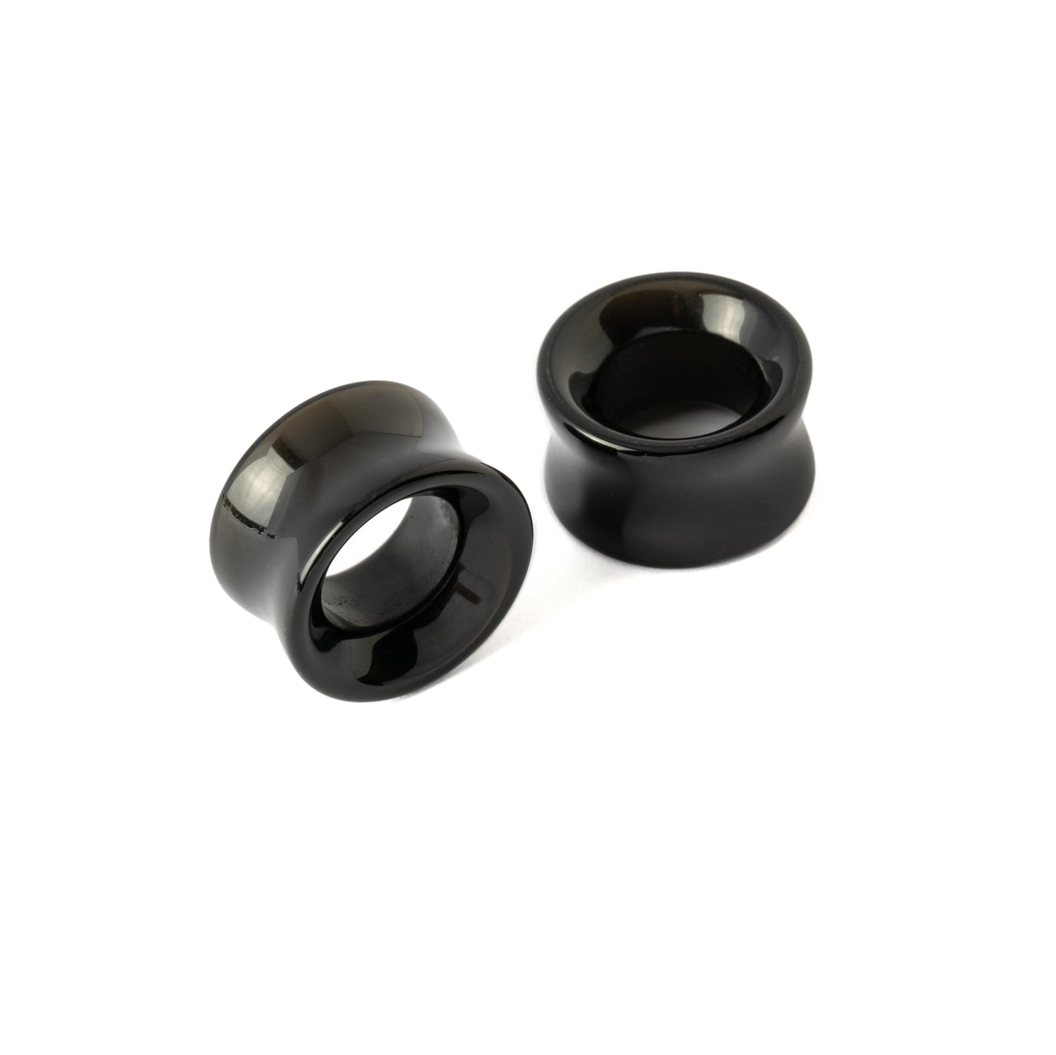 Two Black Onyx Tunnels side and front view