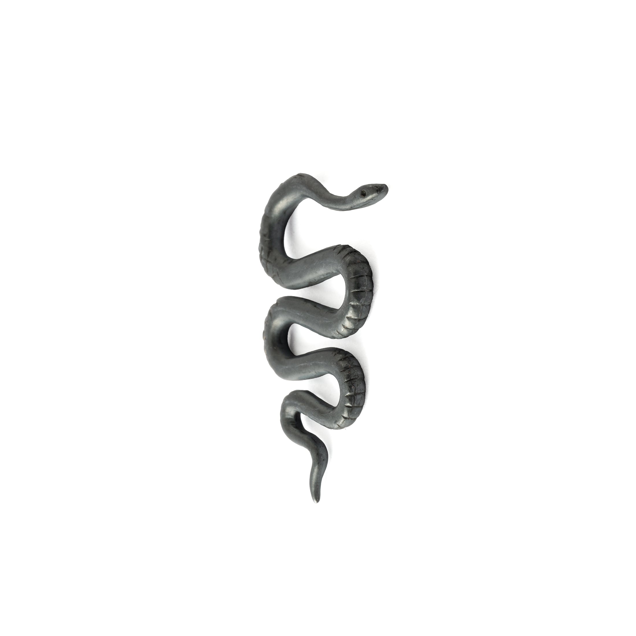 Snake Black Silver Ear Hangers