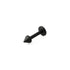 Black surgical steel spike labret stud piercing right side view