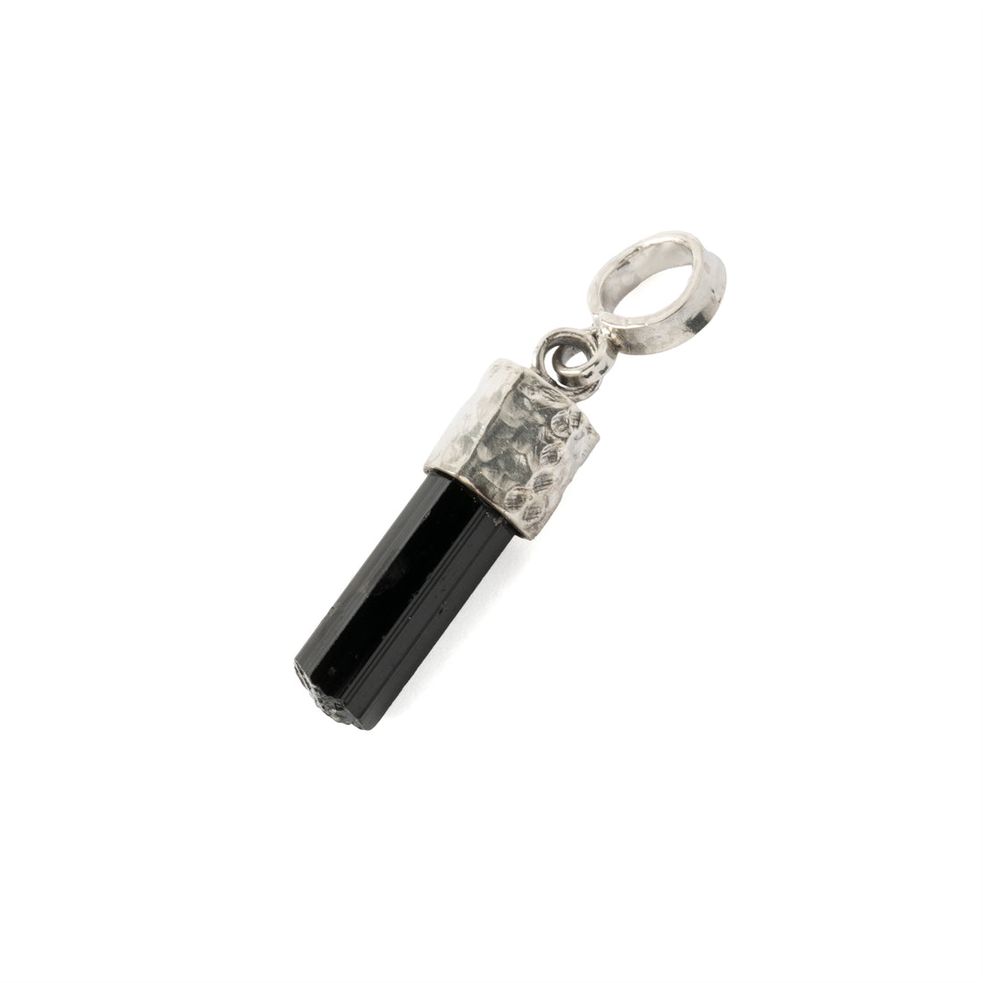 Silver Pendant with Black Tourmaline