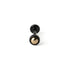 Black surgical steel and Gold inlay labret piercing stud frontal view