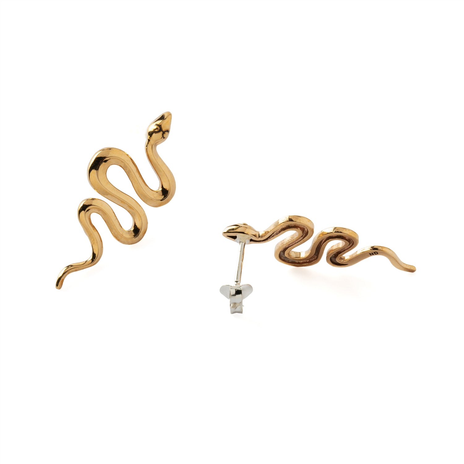 Bronze Serpent Studs