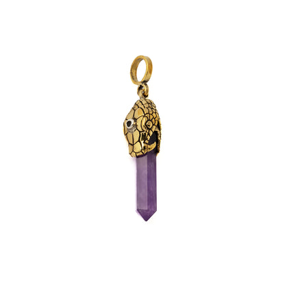 Rebirth Snake with Amethyst Pendant