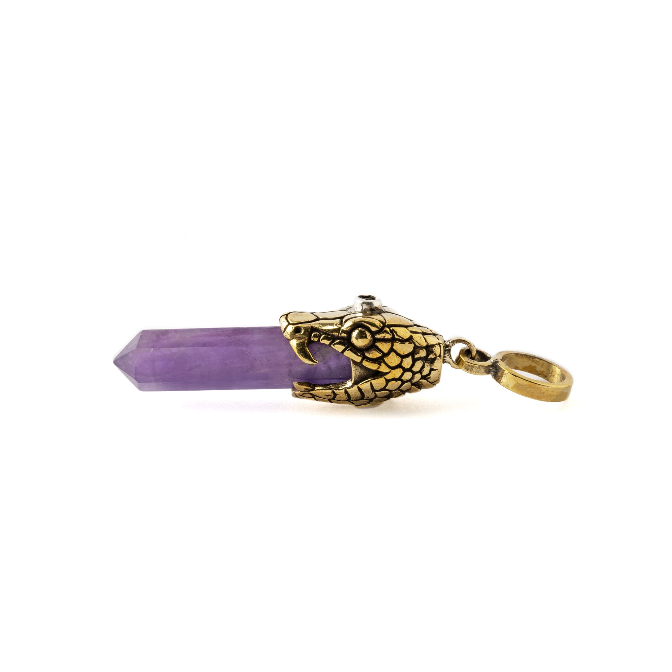 Rebirth Snake with Amethyst Pendant