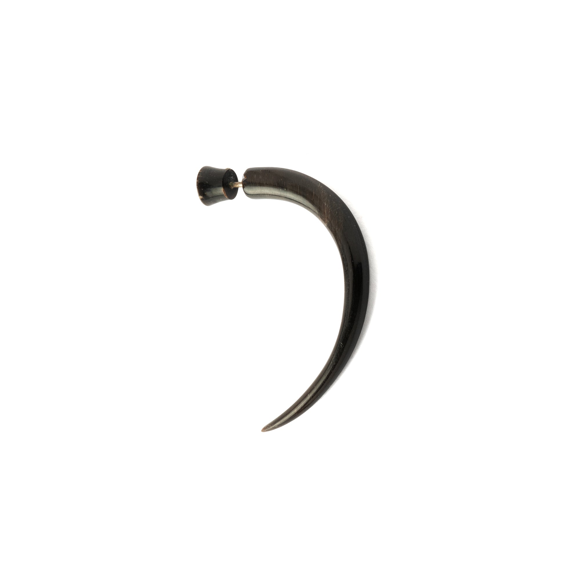 Curved Spike Spiral Fake Gauge Earrings