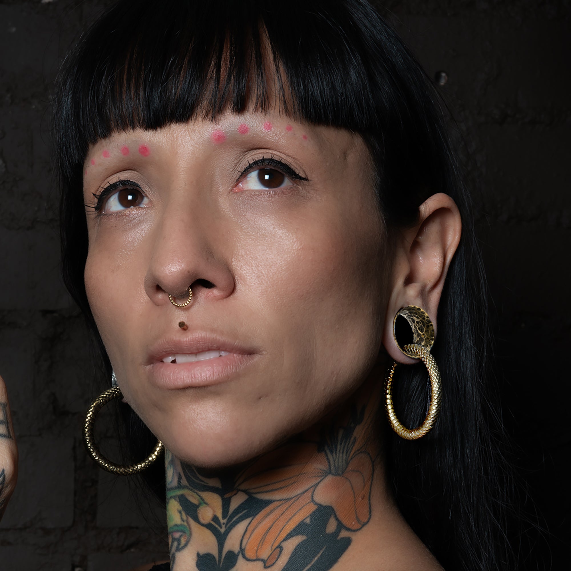 Tunnels en laiton martelé