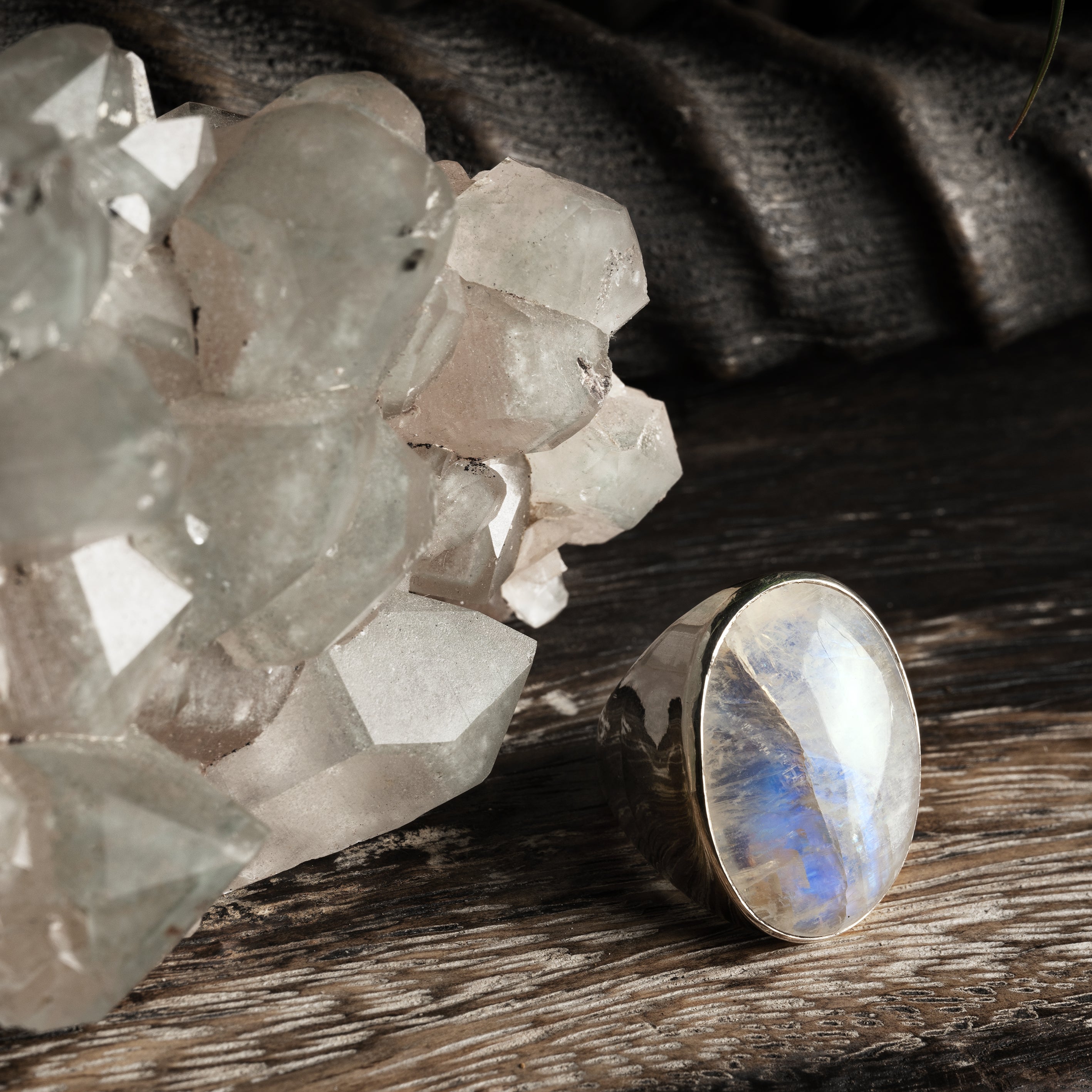 Moonstone Hallmarked Silver Ring