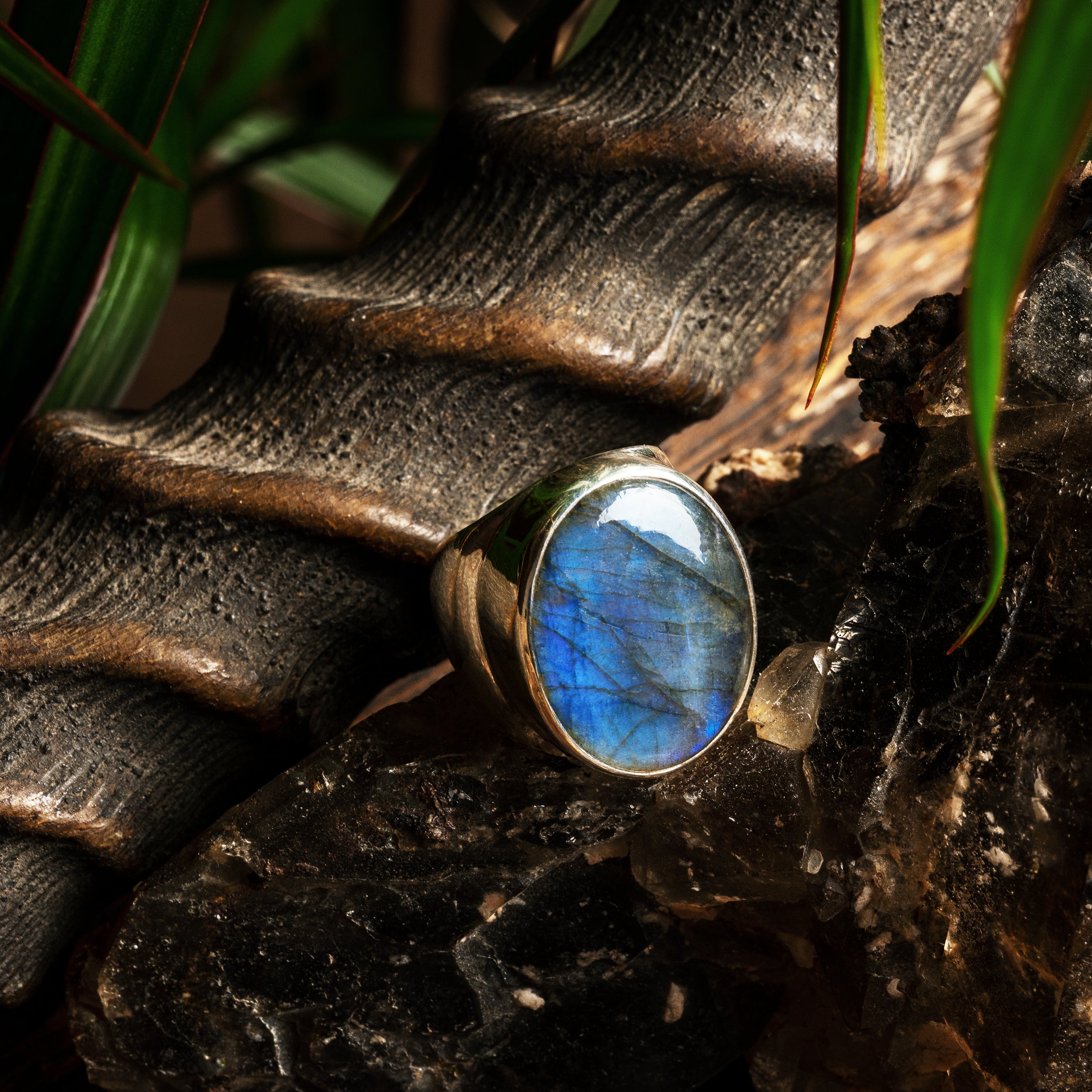 Labradorite Hallmarked Silver Ring