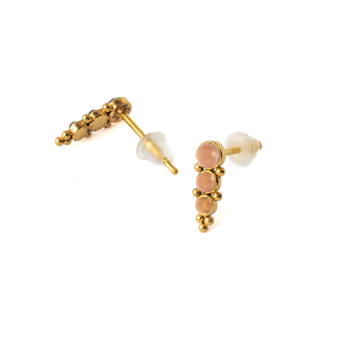 Deva Golden Ear Studs with Cat Eye