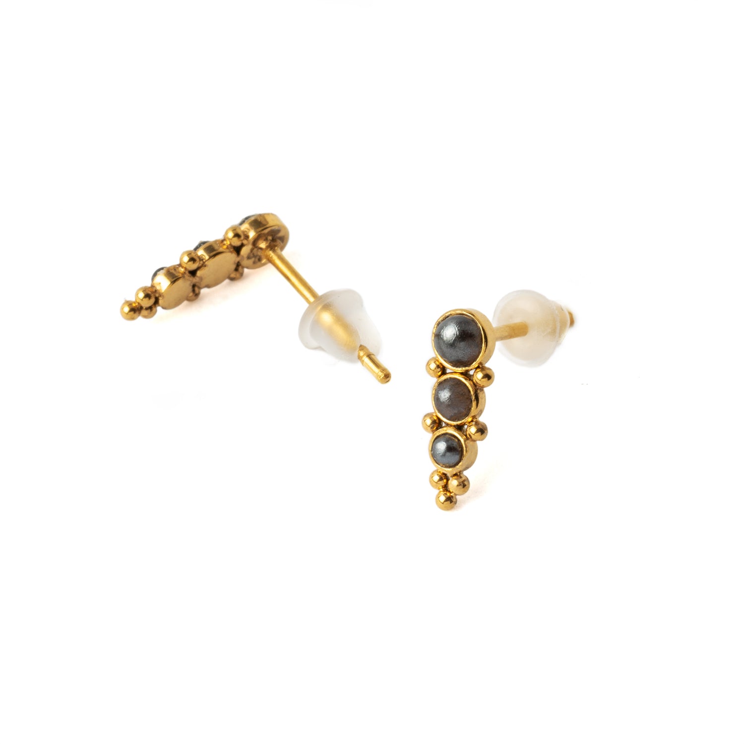 Deva Golden Ear Studs with Pearls