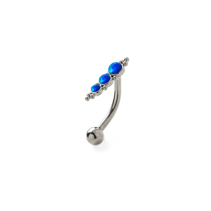 Deva Navel Piercing with Opal left side view