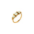 0.8mm (20g) Deva Golden Nose Ring with Opals right side view