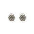 Dotted Hexagon Ear Studs frontal view