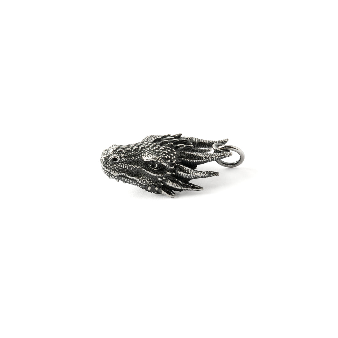 Dragon Head Silver Charm