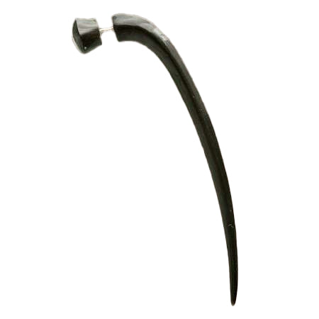 Palolim Black Fake Gauge Earrings