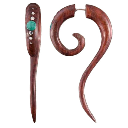 Haku Dotted Fake Gauge Earrings