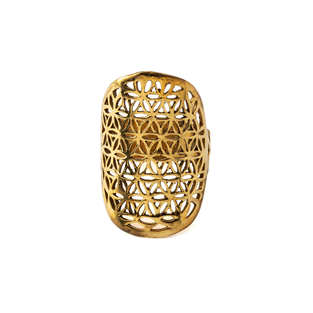 Flower of Life Oval Ring
