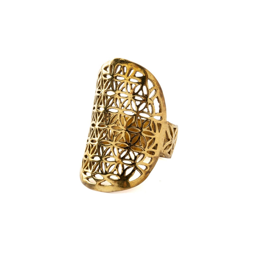 Flower of Life Oval Ring