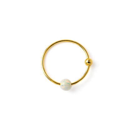 Nose Ring with Opal Bead