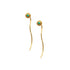 Gold Flower & Turquoise Stem Earrings frontal view