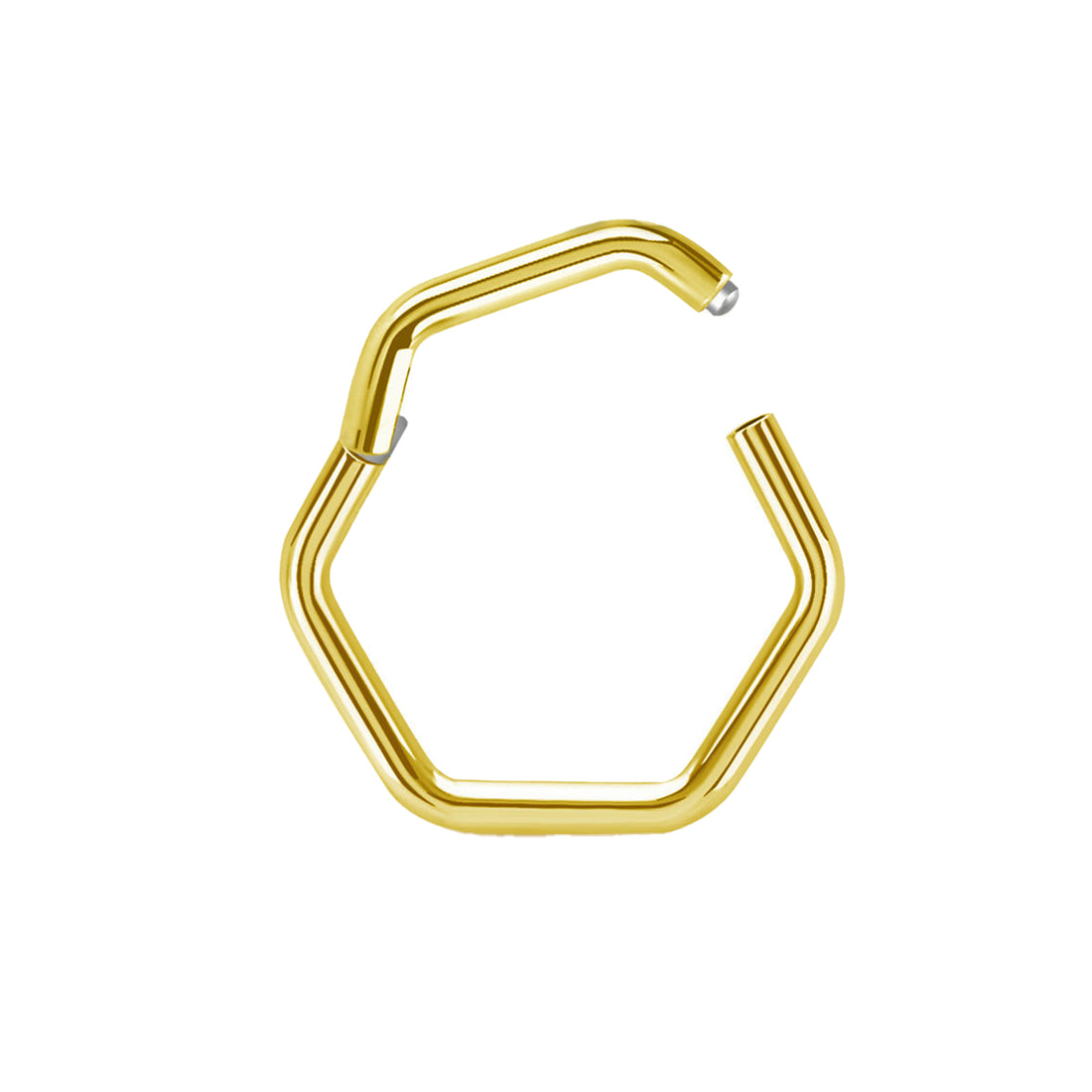 Hexagon Gold Clicker Ring