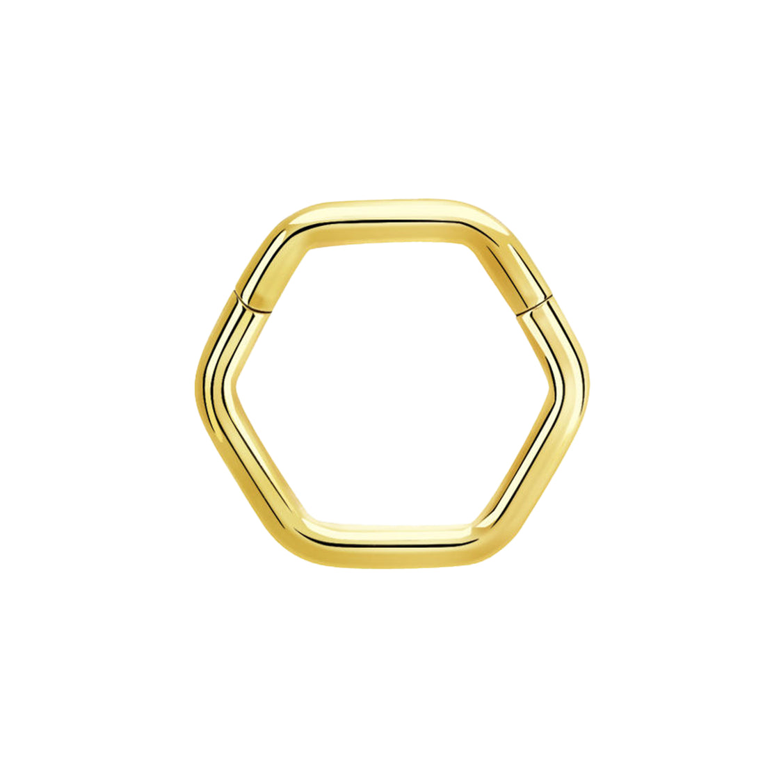 Hexagon Gold Clicker Ring