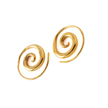 Gold Spiral Earrings