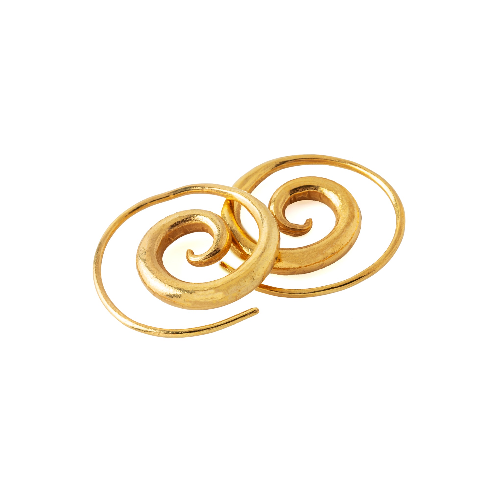 Gold Spiral Earrings