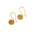 Spiralling Gold Earrings frontal view